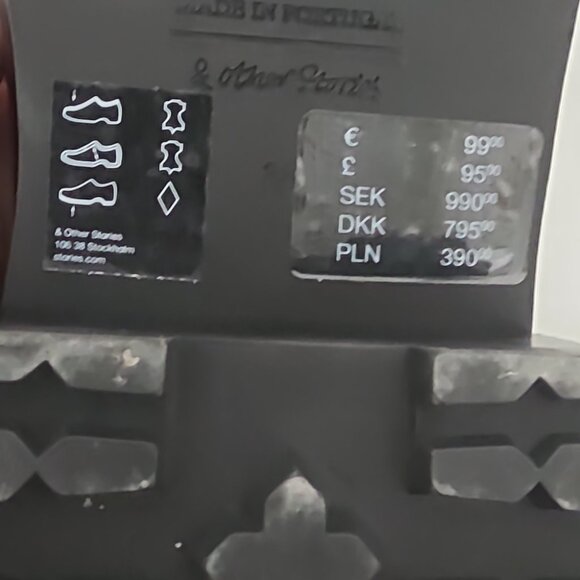 *SOLD* & OTHER STORIES | Patent Leather Chunky Loafers Black Sz 38 - Picture 8 of 8